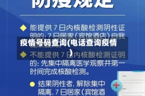 疫情号码查询(电话查询疫情)