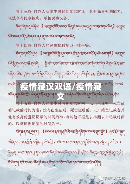 疫情藏汉双语/疫情藏文-第3张图片