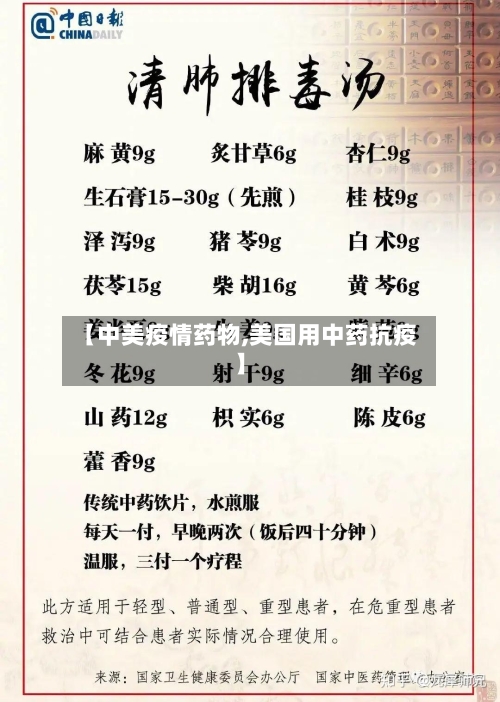 【中美疫情药物,美国用中药抗疫】-第1张图片